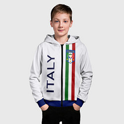Толстовка на молнии детская СБОРНАЯ ИТАЛИИ, цвет: 3D-синий — фото 2