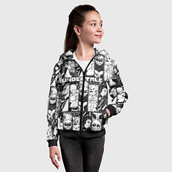 Толстовка на молнии детская UNDERTALE, цвет: 3D-черный — фото 2