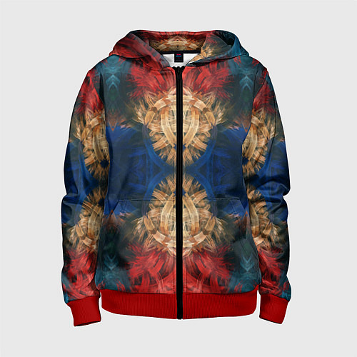 Детская толстовка на молнии MAGNETIC / 3D-Красный – фото 1