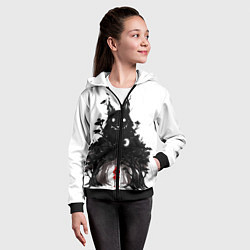 Толстовка на молнии детская Красная шапочка, цвет: 3D-черный — фото 2