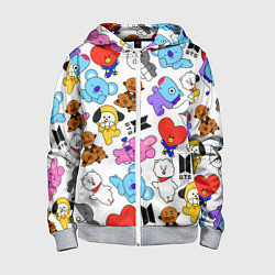 Детская толстовка на молнии BTS BT21
