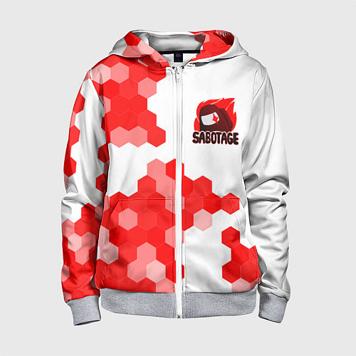 Детская толстовка на молнии AMONG US - IMPOSTOR / 3D-Меланж – фото 1