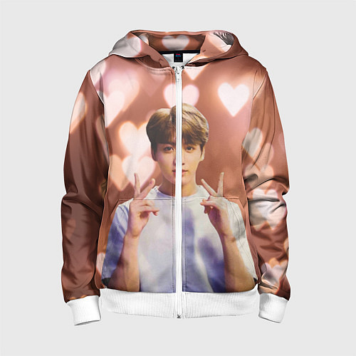 Детская толстовка на молнии JUNGKOOK BTS / 3D-Белый – фото 1