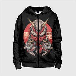 Детская толстовка на молнии Cyber Oni Samurai