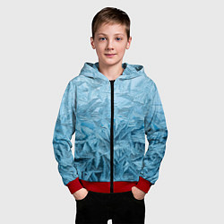 Толстовка на молнии детская Иней, цвет: 3D-красный — фото 2