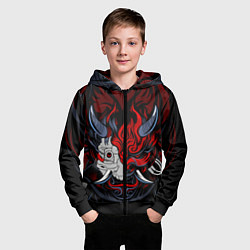 Толстовка на молнии детская SAMURAI LVL UP, цвет: 3D-черный — фото 2