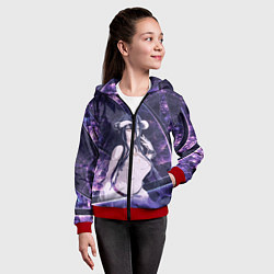 Толстовка на молнии детская Альбедо, цвет: 3D-красный — фото 2