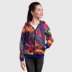 Толстовка на молнии детская HYPER BEAST, цвет: 3D-синий — фото 2