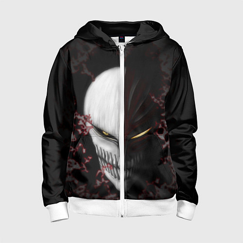 Детская толстовка на молнии BLEACH BLANK / 3D-Белый – фото 1
