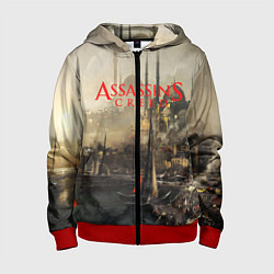Толстовка на молнии детская Assassin’s Creed, цвет: 3D-красный