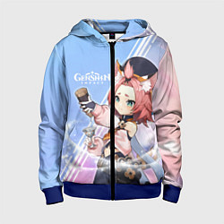 Толстовка на молнии детская Genshin Impact, цвет: 3D-синий