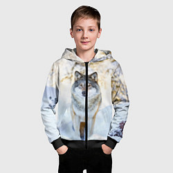 Толстовка на молнии детская Я зимой, цвет: 3D-черный — фото 2