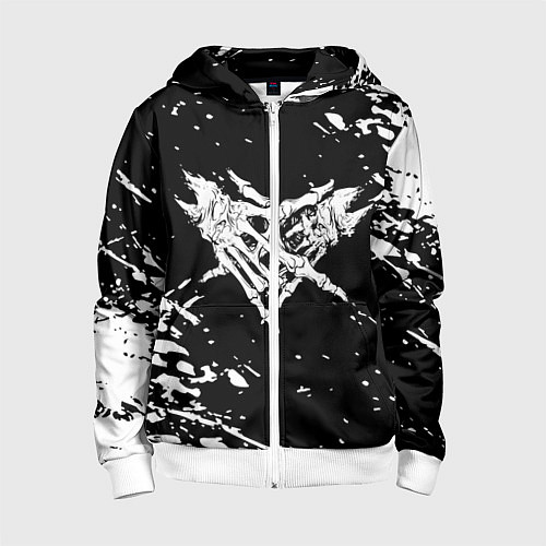 Детская толстовка на молнии Velial Squad / 3D-Белый – фото 1