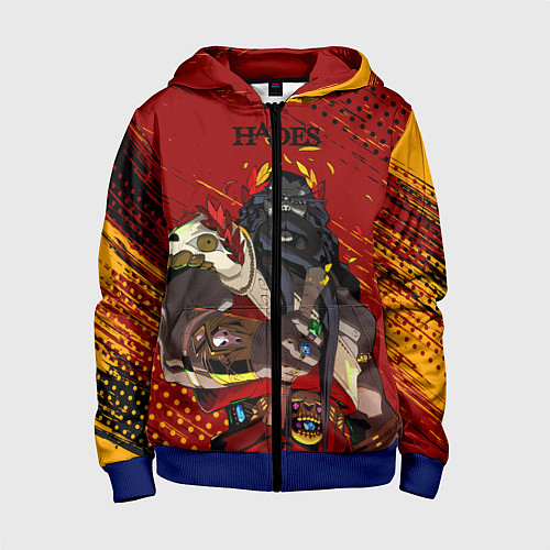 Детская толстовка на молнии Hades - Аид / 3D-Синий – фото 1