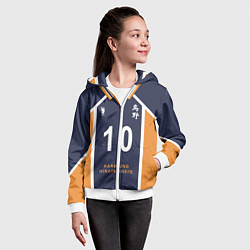 Толстовка на молнии детская Волейбол!! ФОРМА ХИНАТЫ, цвет: 3D-белый — фото 2