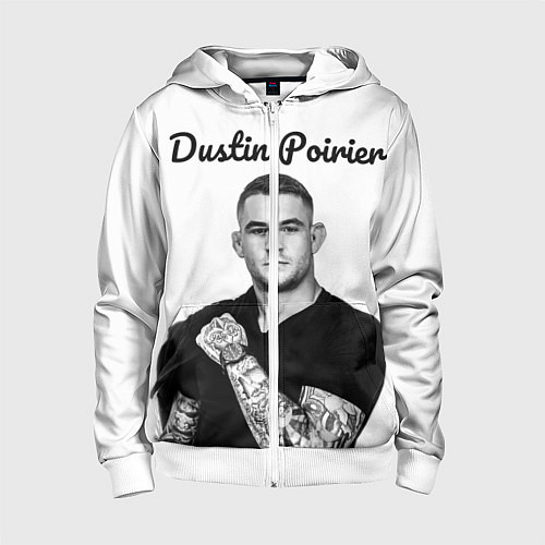Детская толстовка на молнии Dustin Poirier / 3D-Белый – фото 1