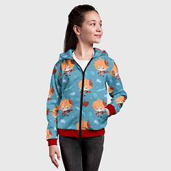 Толстовка на молнии детская Чиби Чайльд, цвет: 3D-красный — фото 2