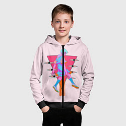 Толстовка на молнии детская Евангилион, цвет: 3D-черный — фото 2