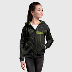 Толстовка на молнии детская Ninjas In Pyjamas, цвет: 3D-черный — фото 2