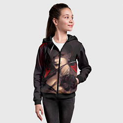 Толстовка на молнии детская Resident Evil Village, цвет: 3D-черный — фото 2