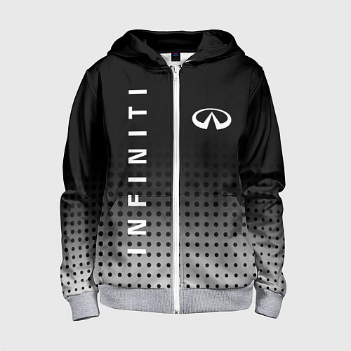 Детская толстовка на молнии Infiniti / 3D-Меланж – фото 1
