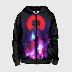Толстовка на молнии детская Магическая битва Итадори, цвет: 3D-черный