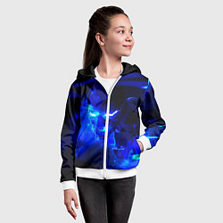 Толстовка на молнии детская Валорант, цвет: 3D-белый — фото 2