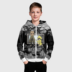 Толстовка на молнии детская Little Nightmares 2, цвет: 3D-белый — фото 2
