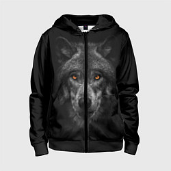 Толстовка на молнии детская Evil Wolf, цвет: 3D-черный