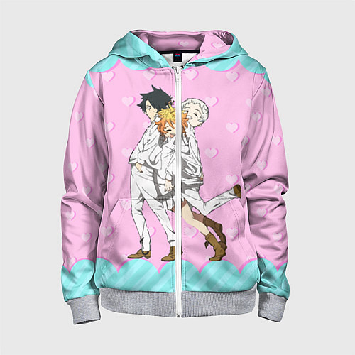 Детская толстовка на молнии Обещанный Неверленд / 3D-Меланж – фото 1