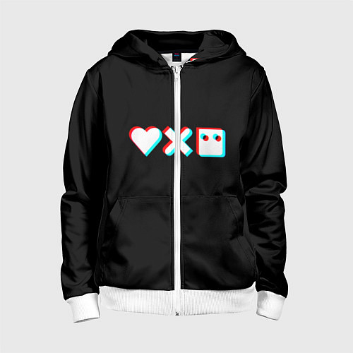 Детская толстовка на молнии Любовь, смерть и роботы / 3D-Белый – фото 1