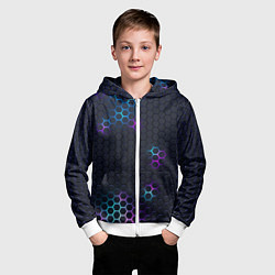 Толстовка на молнии детская НЕОНОВАЯ БРОНЯ НЕО БРОНЯ, цвет: 3D-белый — фото 2