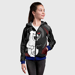 Толстовка на молнии детская MONOKUMA МОНОКУМА DANGANRO, цвет: 3D-синий — фото 2
