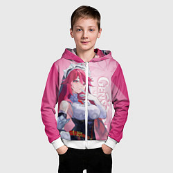 Толстовка на молнии детская GENSHIN IMPACT, РОЗАРИЯ, цвет: 3D-белый — фото 2