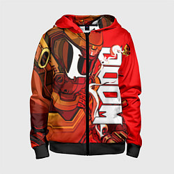 Толстовка на молнии детская DOOM Eternal, цвет: 3D-черный