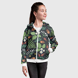 Толстовка на молнии детская Природа, цвет: 3D-белый — фото 2