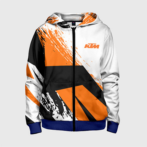 Детская толстовка на молнии KTM КТМ Z / 3D-Синий – фото 1