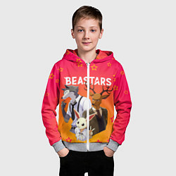 Толстовка на молнии детская ВЫДАЮЩИЕСЯ ЗВЕРИ, цвет: 3D-меланж — фото 2
