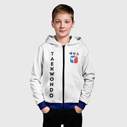 Толстовка на молнии детская Тхэквондо Taekwondo, цвет: 3D-синий — фото 2