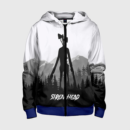 Детская толстовка на молнии SIREN HEAD DARK FOREST / 3D-Синий – фото 1