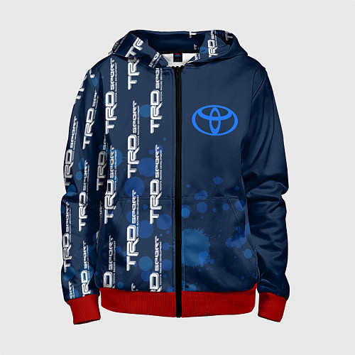 Детская толстовка на молнии Toyota - Paint Pattern on left / 3D-Красный – фото 1