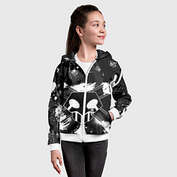 Толстовка на молнии детская БЛИЧ ШИНИГАМИ ЛОГО НА СПИНЕ, цвет: 3D-белый — фото 2