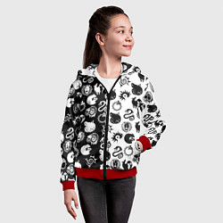 Толстовка на молнии детская ЭМБЛЕМЫ МАГИЧЕСКАЯ БИТВА JK, цвет: 3D-красный — фото 2