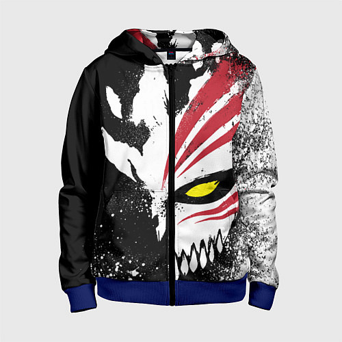 Детская толстовка на молнии БЛИЧ МАСКА BLEACH / 3D-Синий – фото 1