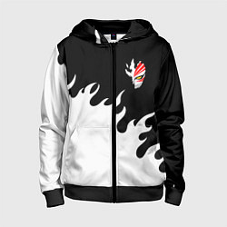 Толстовка на молнии детская BLEACH FIRE БЛИЧ ОГОНЬ, цвет: 3D-черный