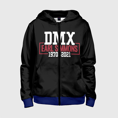 Детская толстовка на молнии Earl Simmons 1970-2021 DMX / 3D-Синий – фото 1