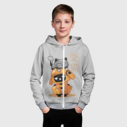 Толстовка на молнии детская Cat and Robot ЛСР, цвет: 3D-меланж — фото 2