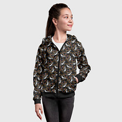 Толстовка на молнии детская METALLICAT, цвет: 3D-черный — фото 2