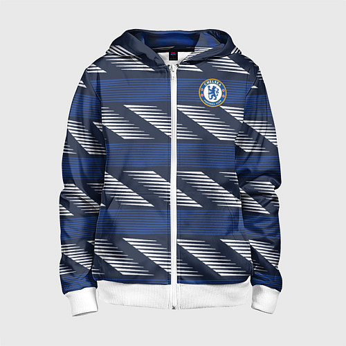 Детская толстовка на молнии FC Chelsea Breathe Training Top 202122 / 3D-Белый – фото 1