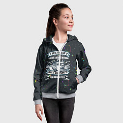 Толстовка на молнии детская Рыбалка на щуку, цвет: 3D-меланж — фото 2